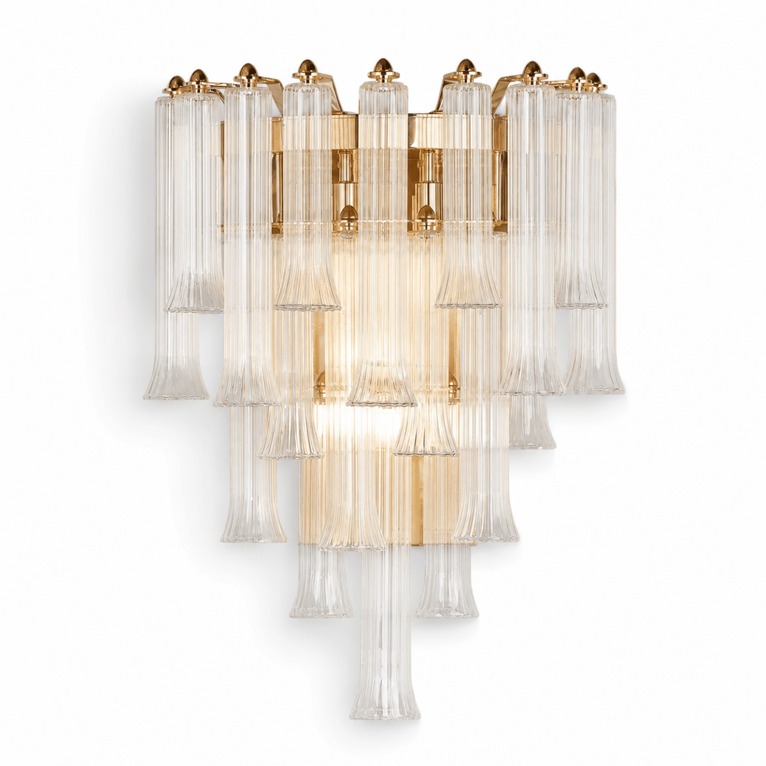 Glass wall sconce