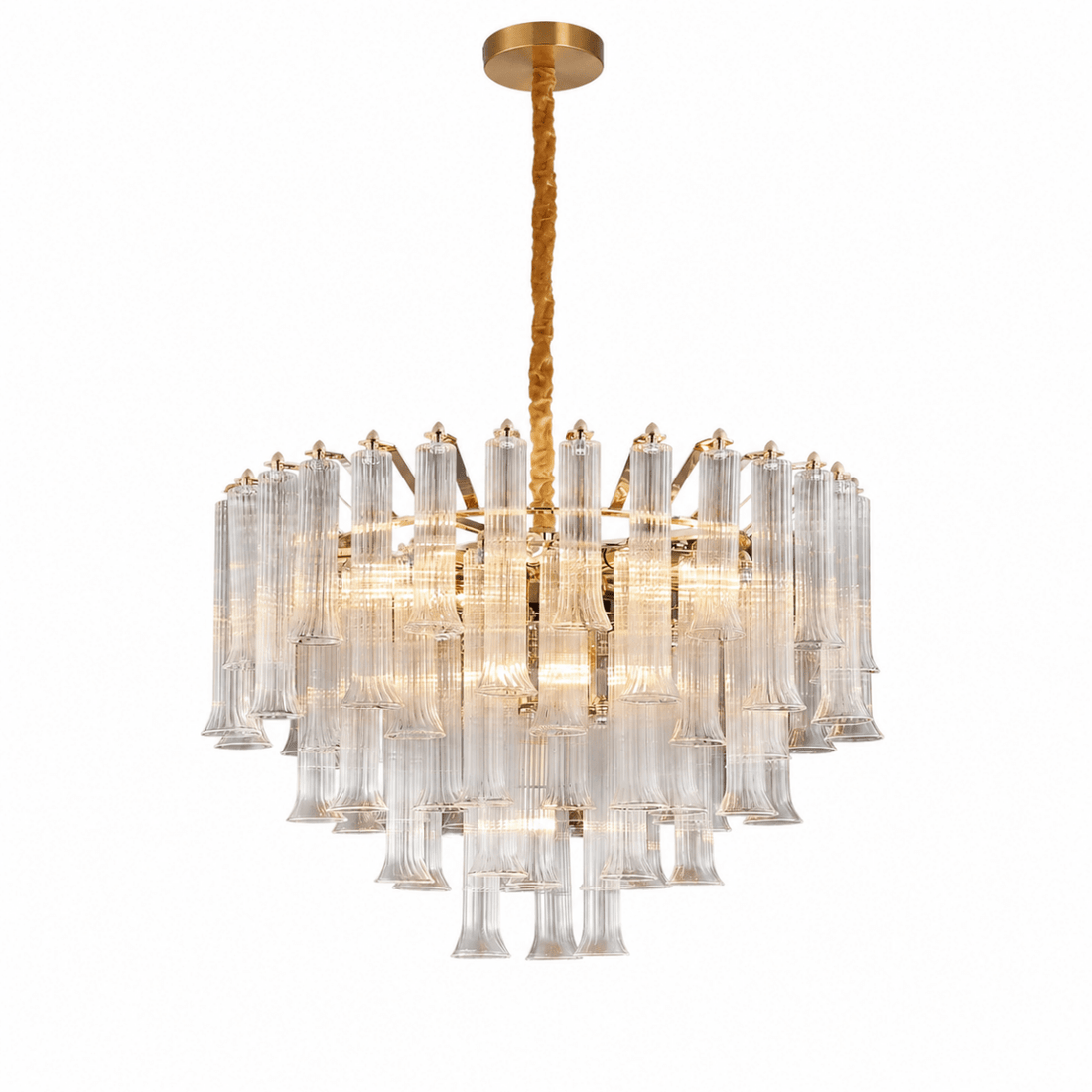 Tiered glass chandelier