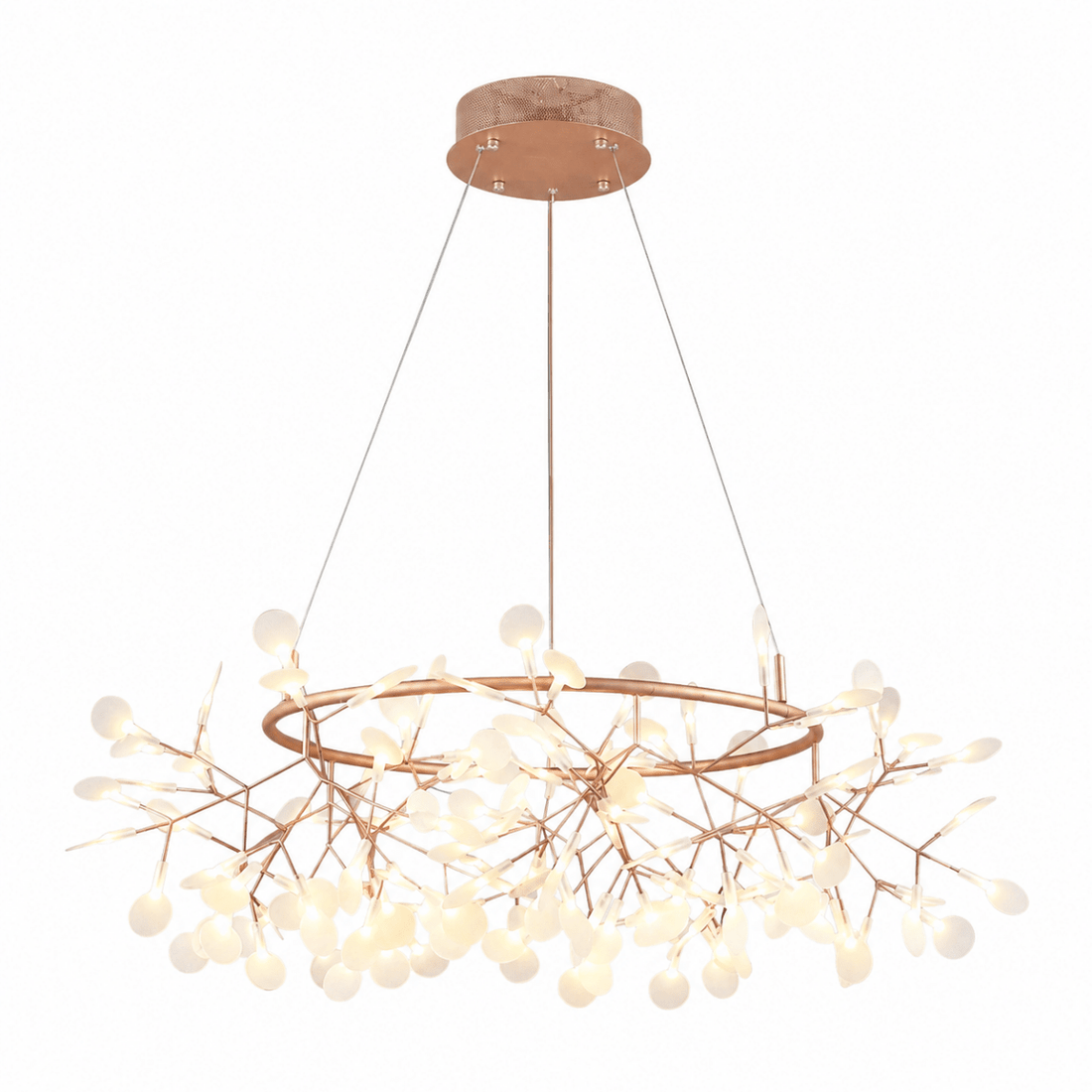 Rose gold chandelier