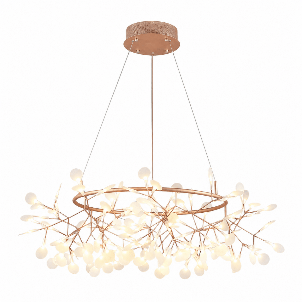 Rose gold chandelier