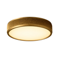 LED ceiling flush mount in aged brass