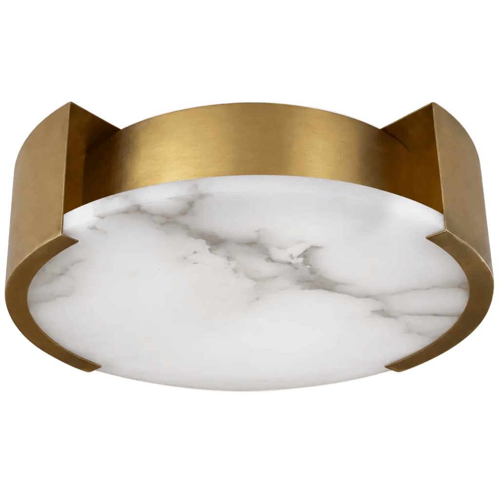 Atelier Aged Brass Glass Flush Mount
