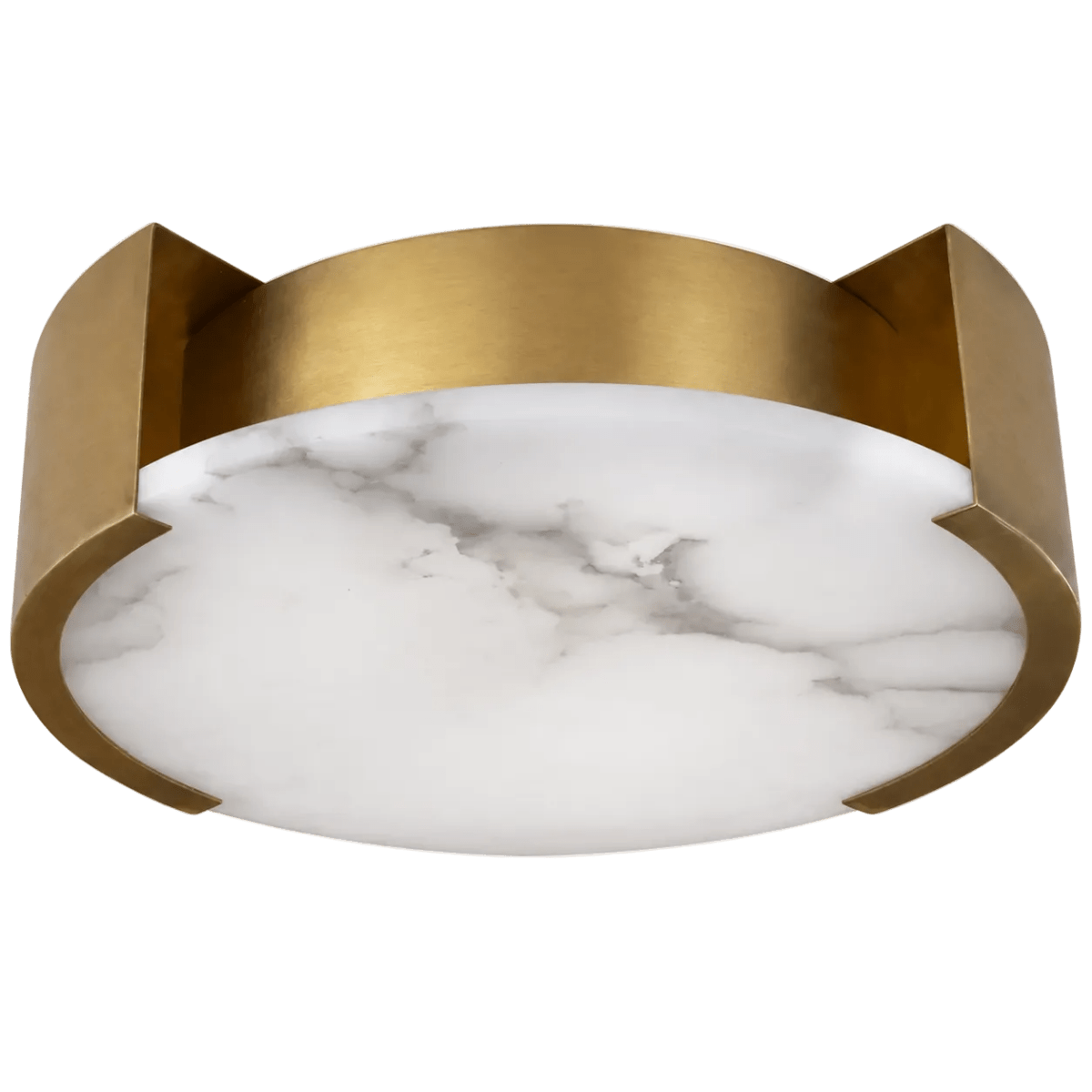 Atelier Aged Brass Glass Flush Mount