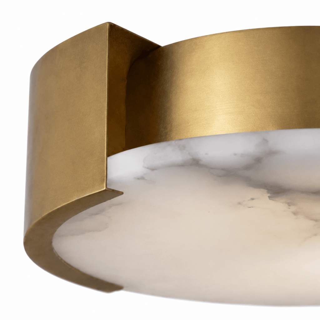 Atelier Aged Brass Glass Flush Mount