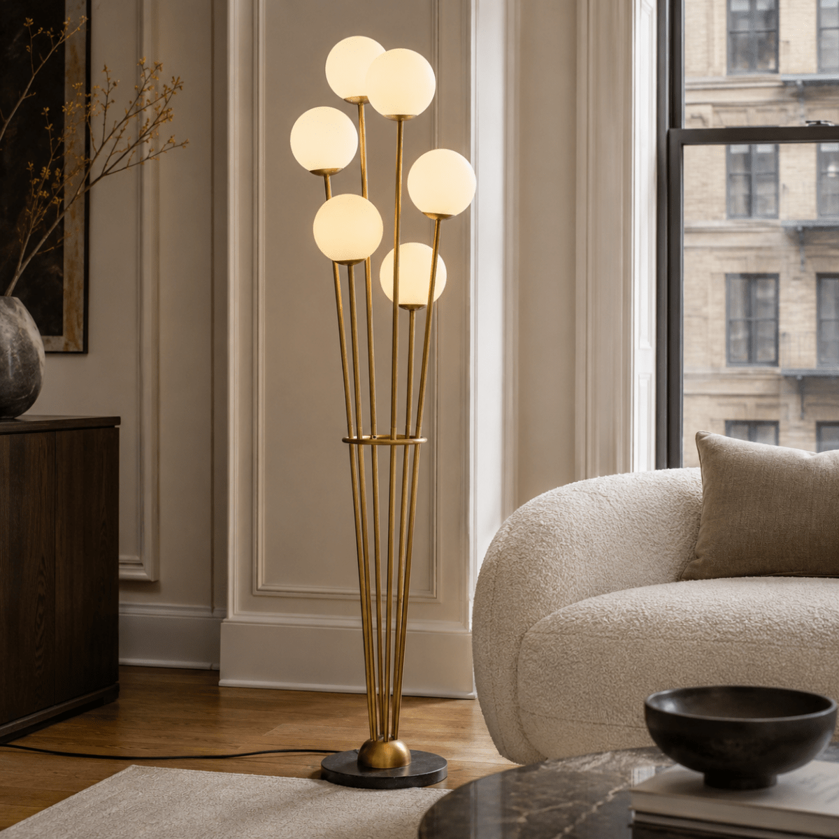 Aurora Bloom 5 - Globe Floor Lamp