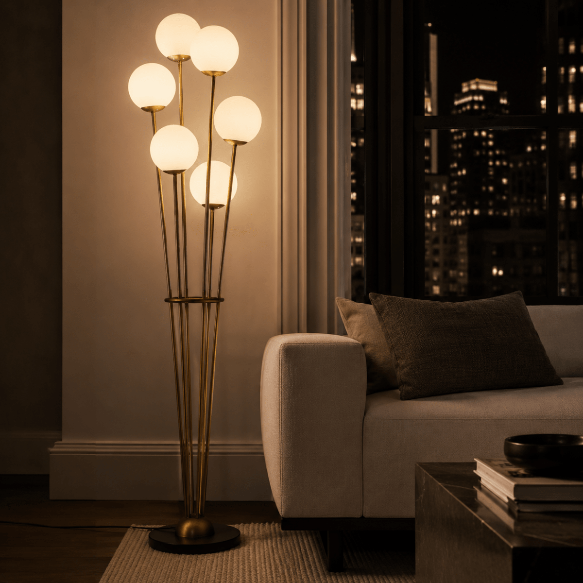 Aurora Bloom 5 - Globe Floor Lamp