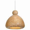 Bali Bell 32" Natural Rattan Pendant