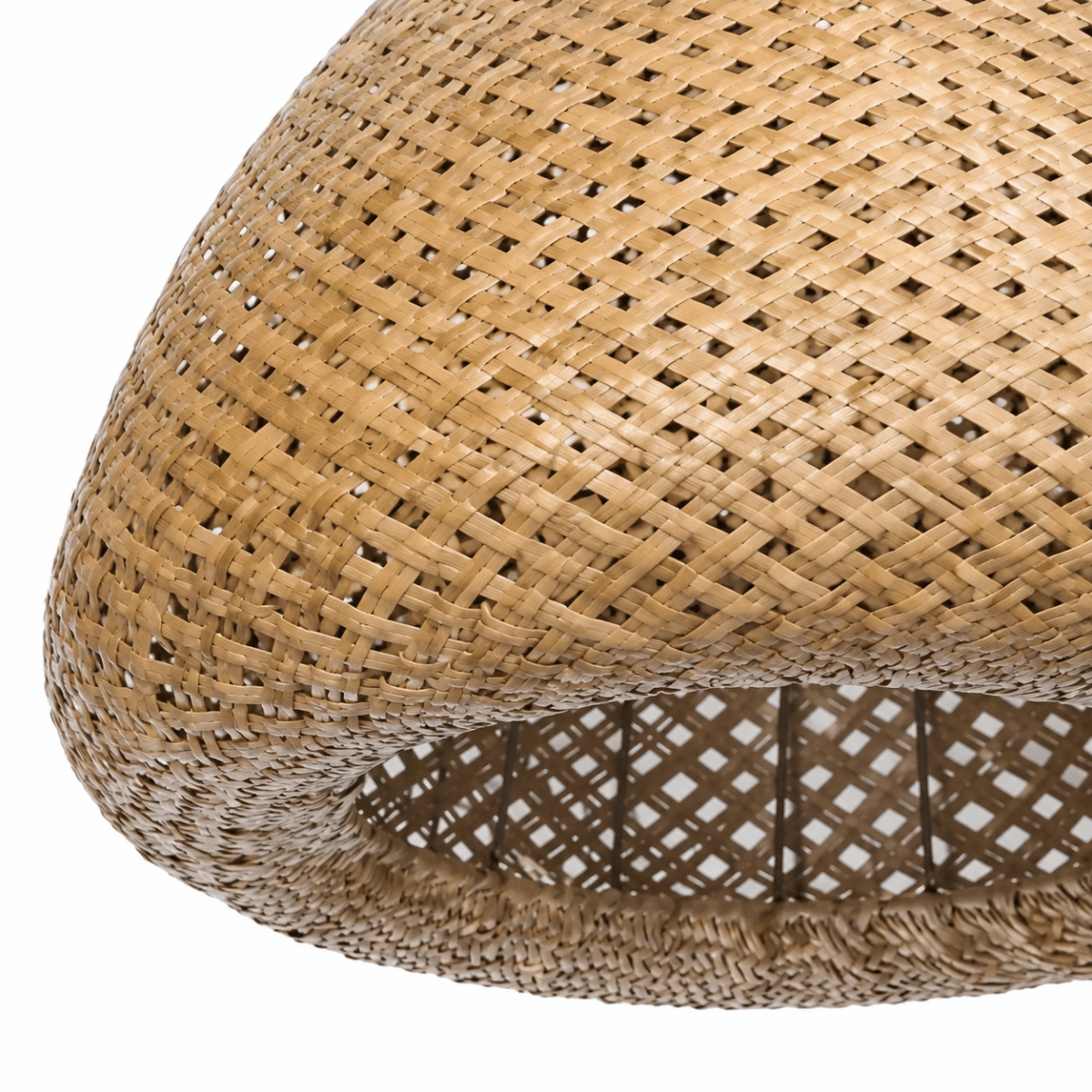 Bali Bell 32" Natural Rattan Pendant