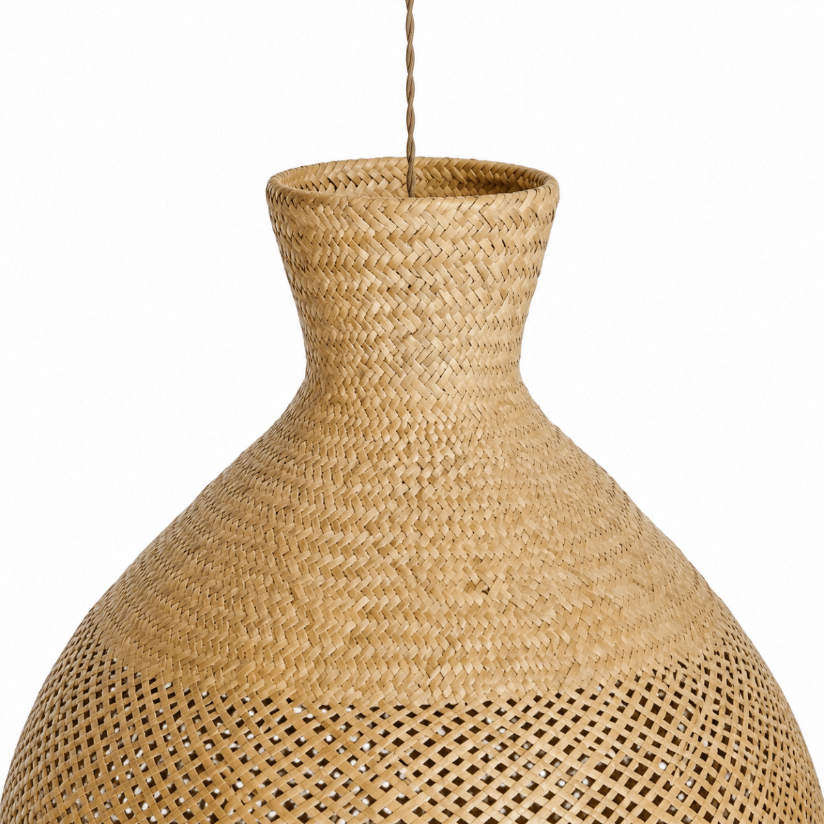 Bali Bloom 24" Natural Rattan Pendant