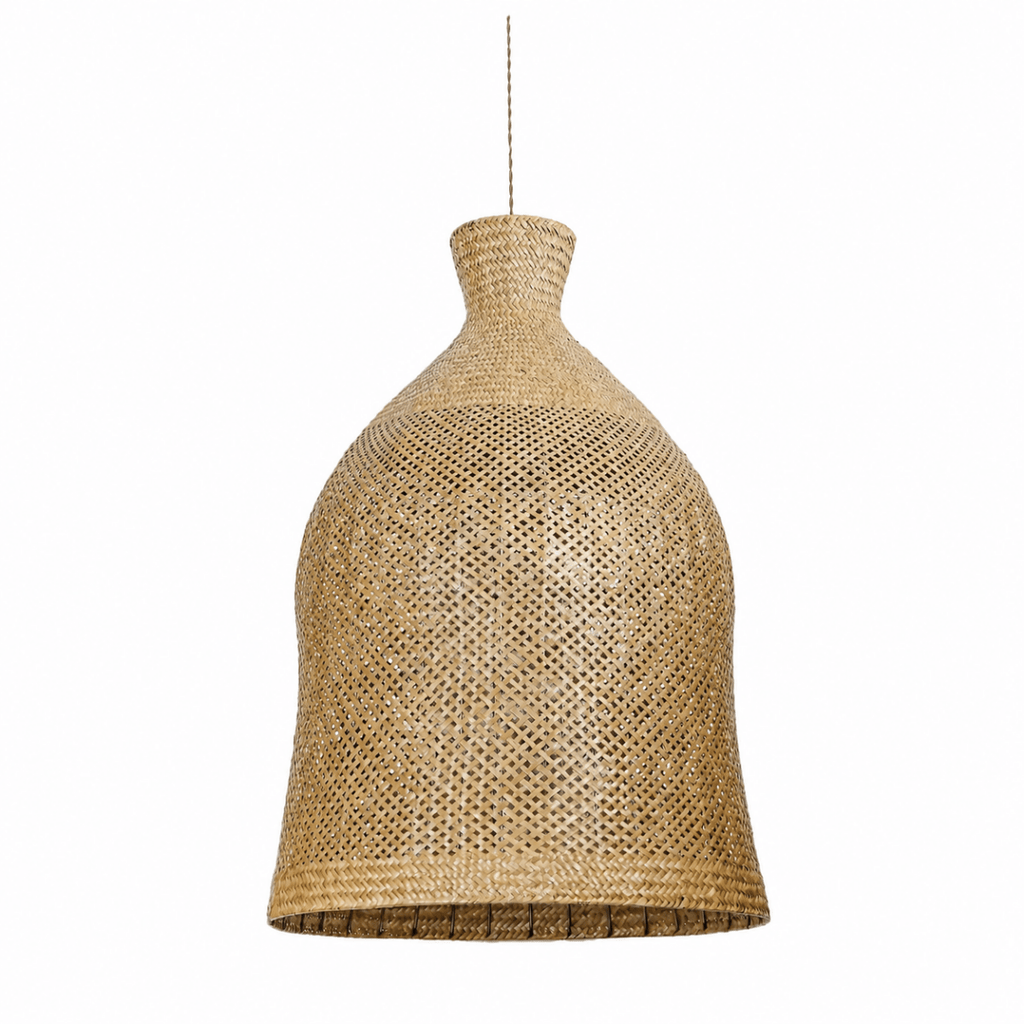 Bali Bloom 24" Natural Rattan Pendant