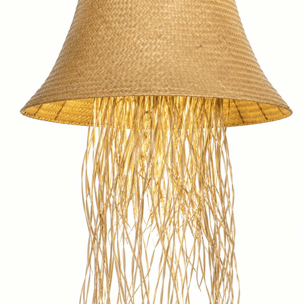 Bali Cascade 28" Natural Rattan Pendant