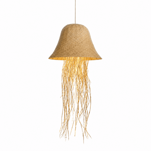Bali Cascade 28" Natural Rattan Pendant