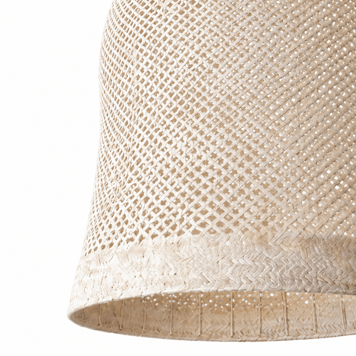 Bali Flute 20" White Rattan Pendant