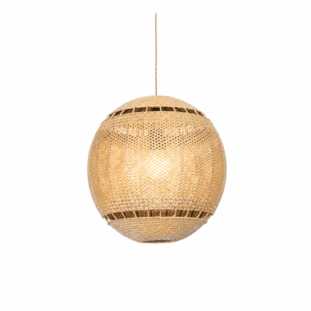 Bali Orb 19" Natural Rattan Pendant