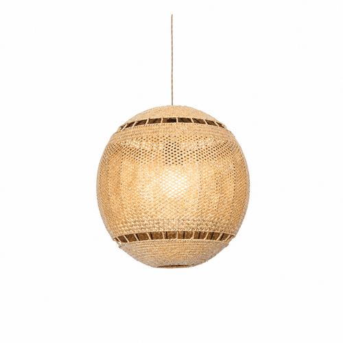 Bali Orb 19" Natural Rattan Pendant
