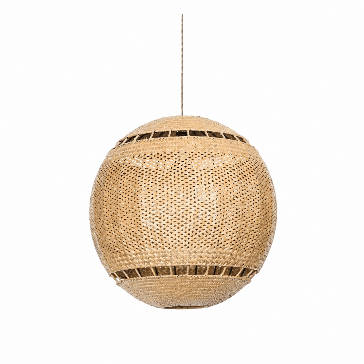 Bali Orb 19" Natural Rattan Pendant