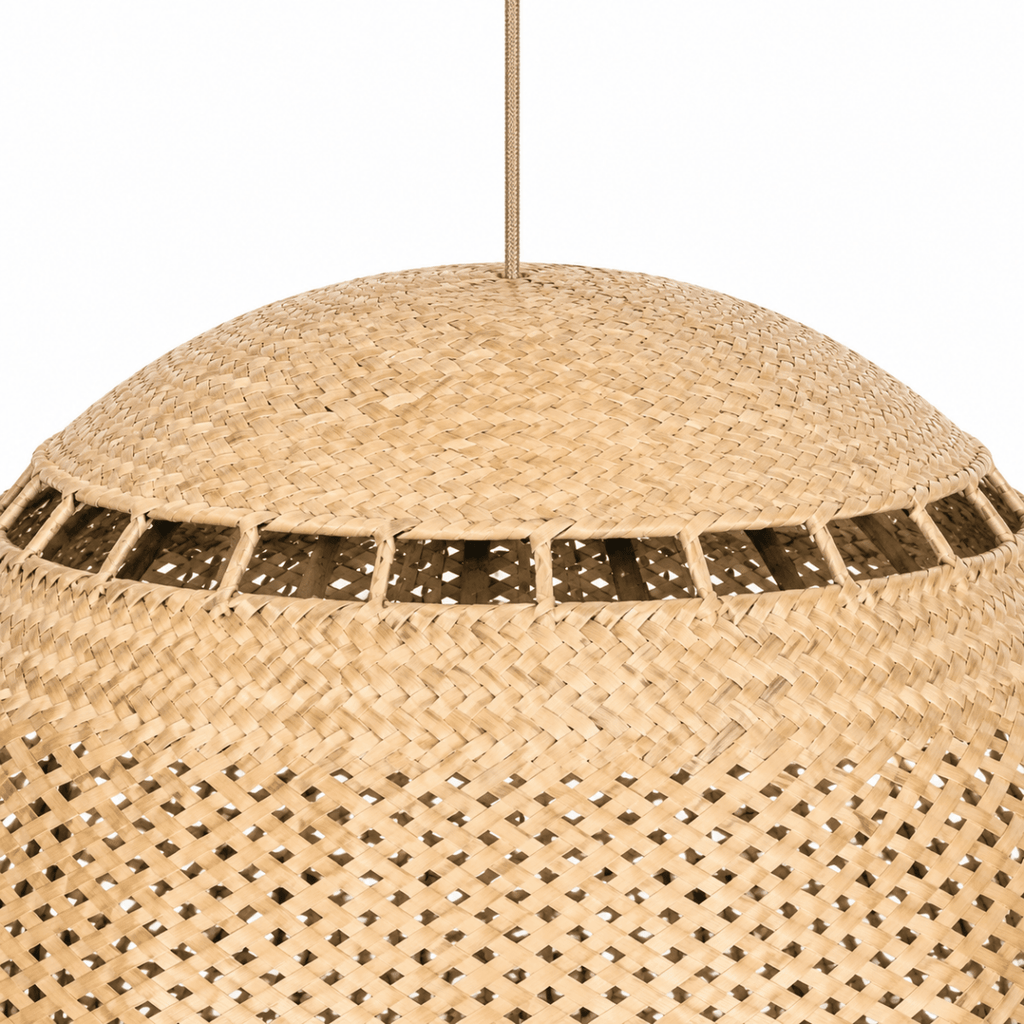 Bali Orb 19" Natural Rattan Pendant
