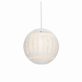 Bali Orb 19" White Rattan Pendant