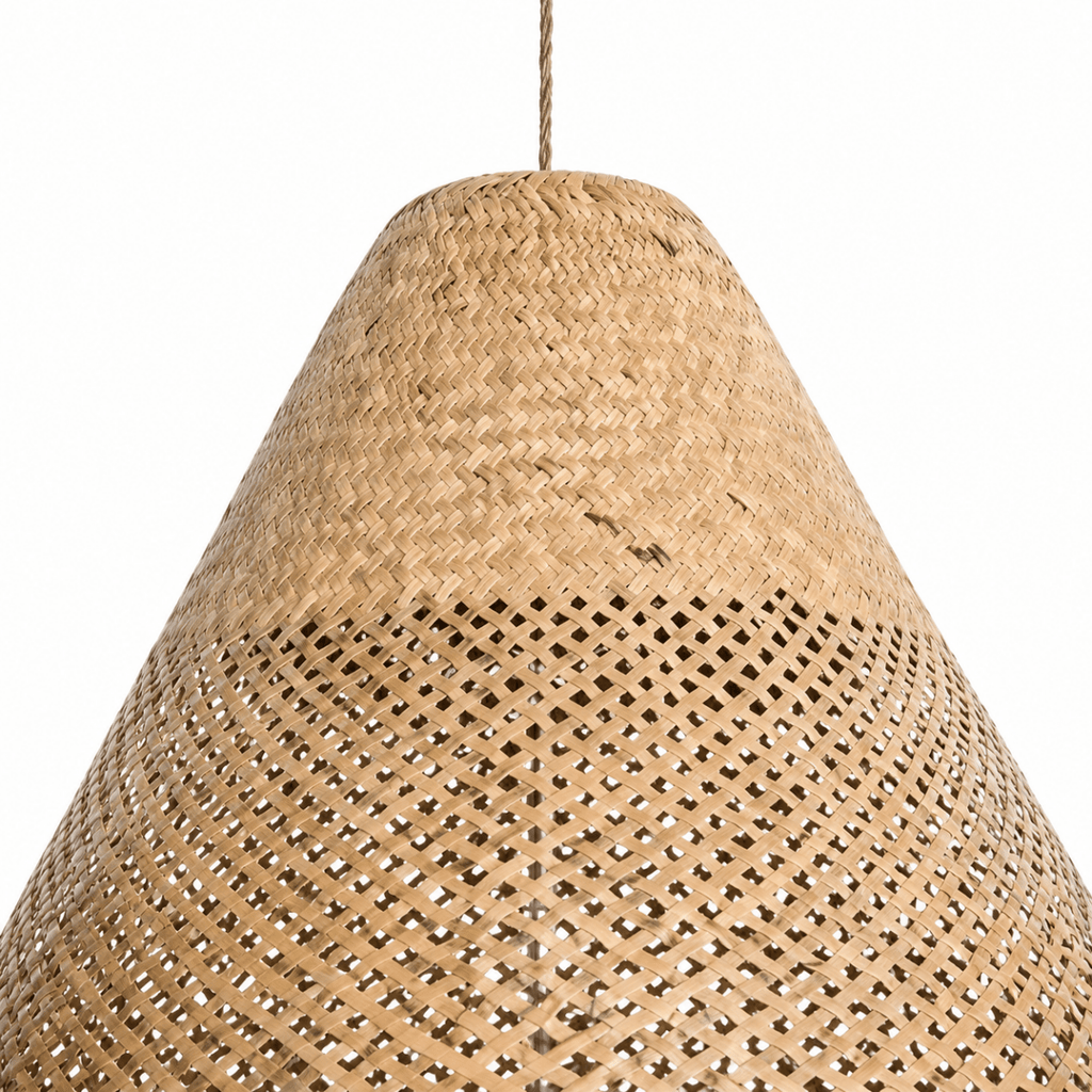 Bali Teardrop 20" Natural Rattan Pendant