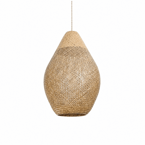 Bali Teardrop 20" Natural Rattan Pendant