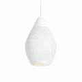 Bali Teardrop 20" White Rattan Pendant