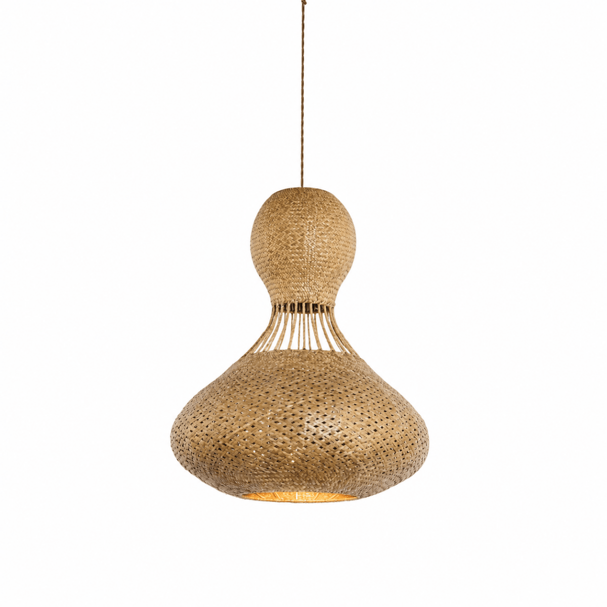 Bali Twist 22" Natural Rattan Pendant
