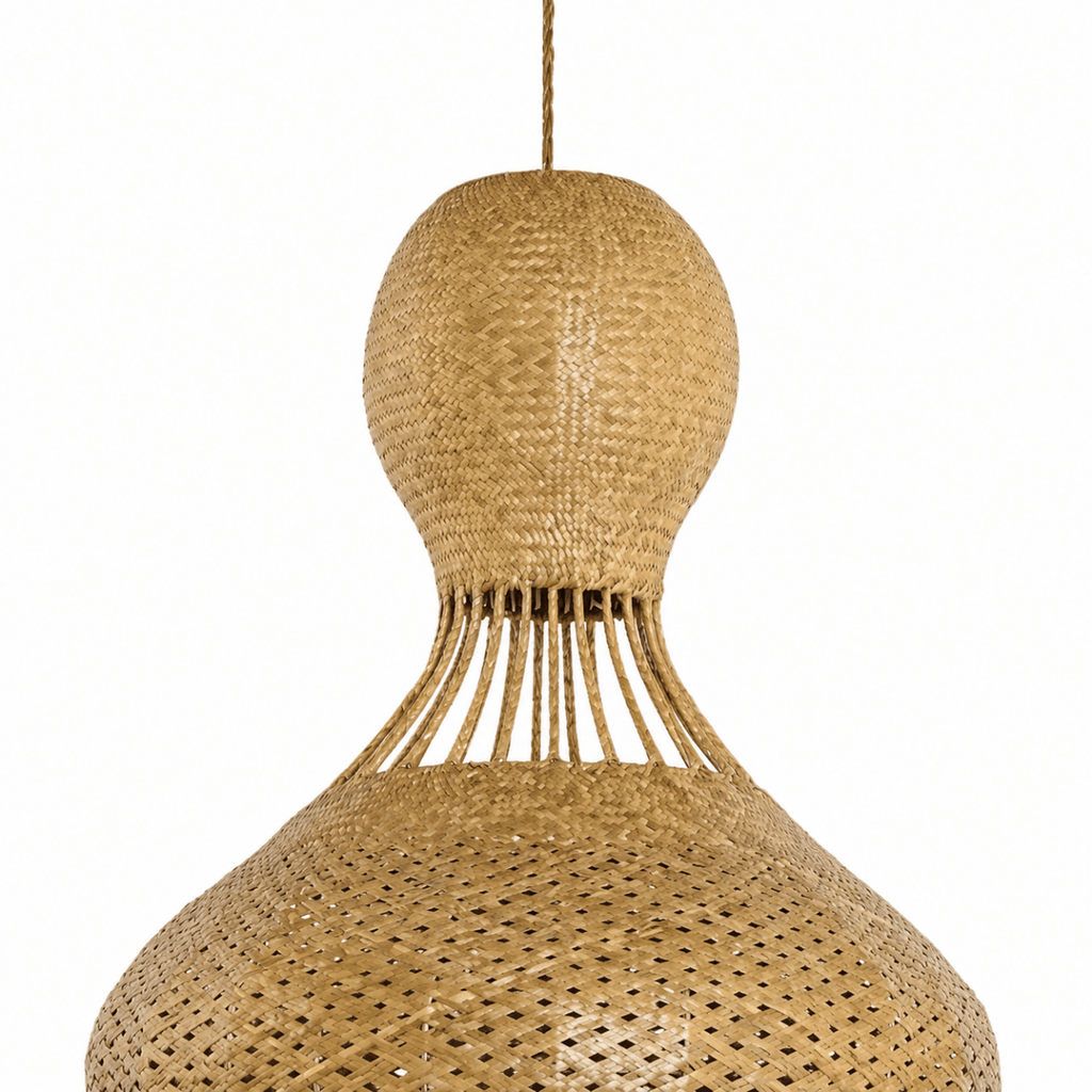 Bali Twist 22" Natural Rattan Pendant