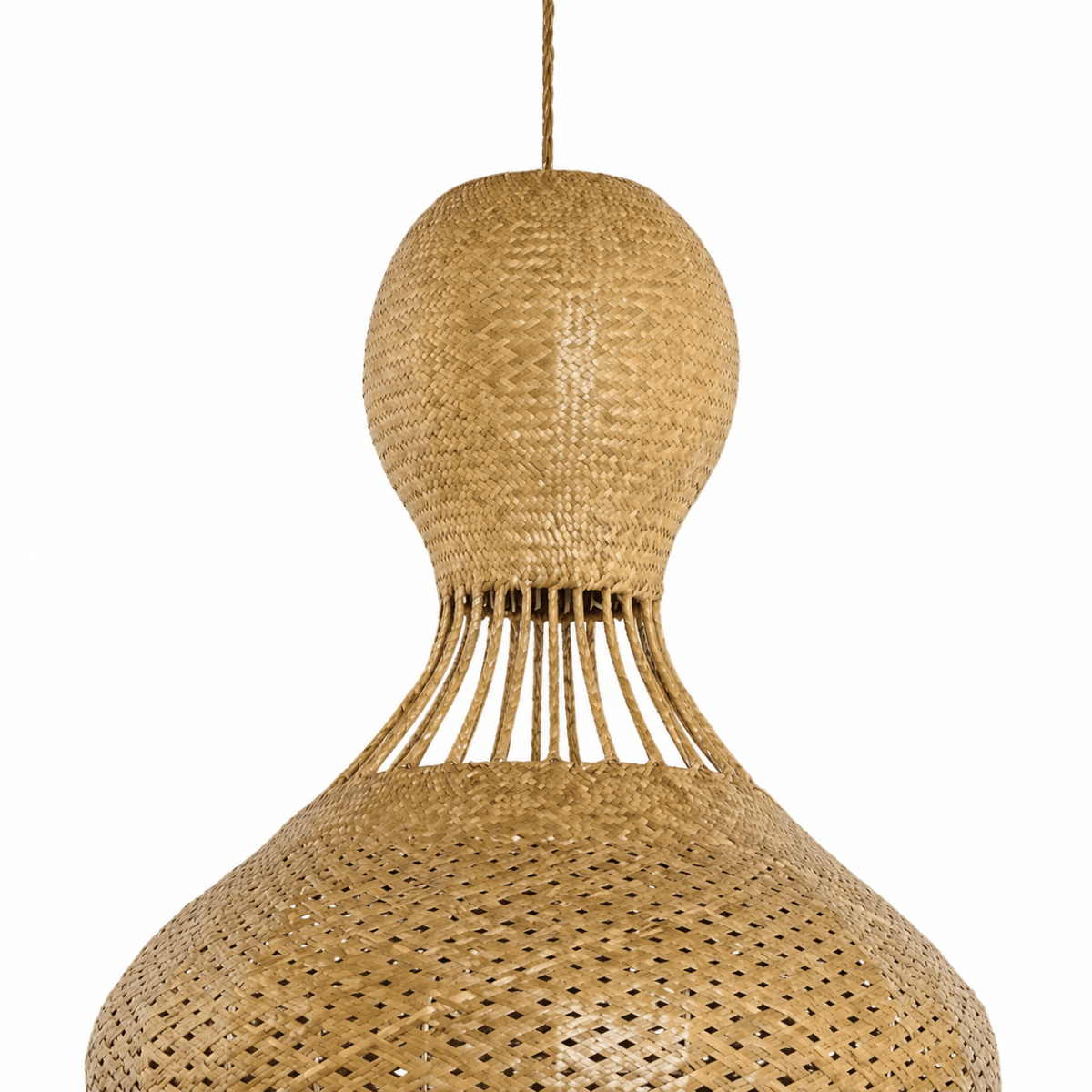 Bali Twist 22" Natural Rattan Pendant