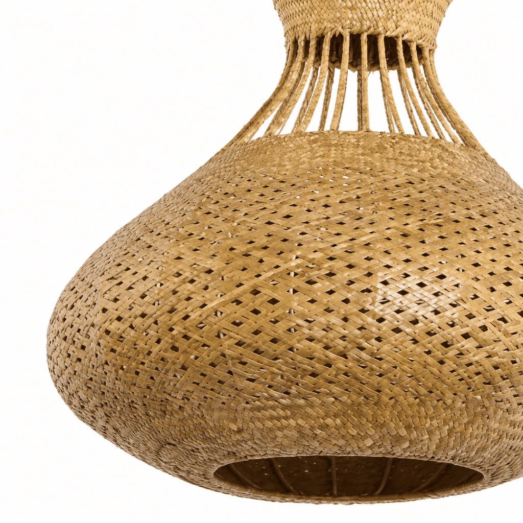 Bali Twist 22" Natural Rattan Pendant