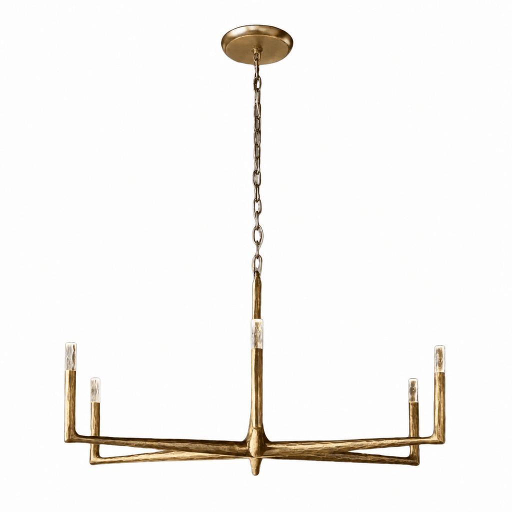 Birch 36" Round Brass Candle Chandelier