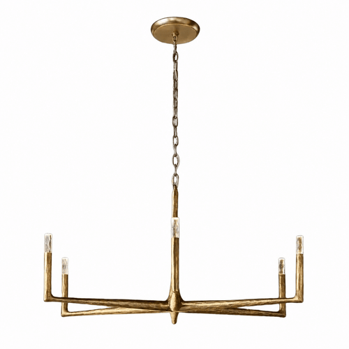 Birch 36" Round Brass Candle Chandelier