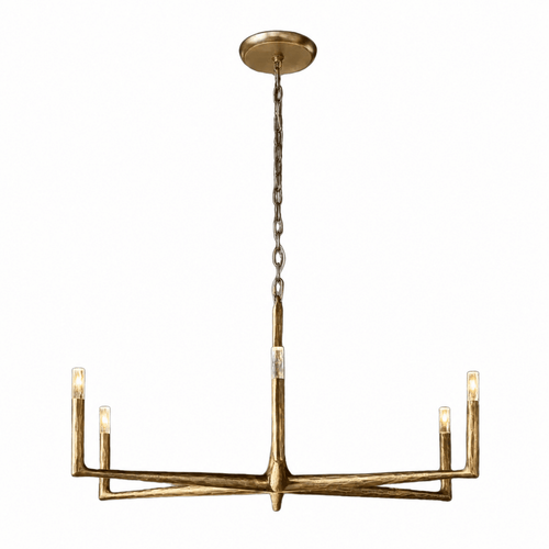 Birch 36" Round Brass Candle Chandelier