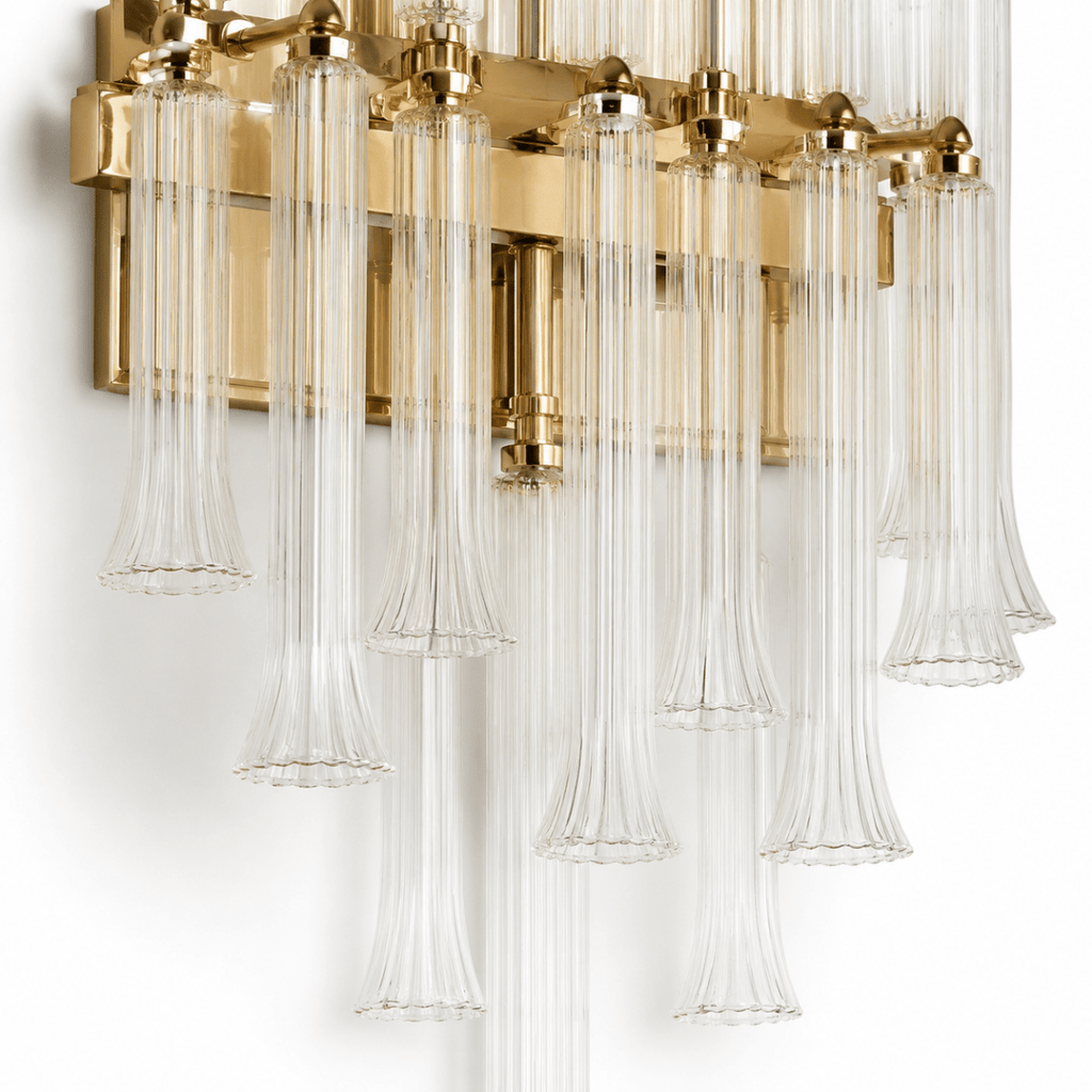 Celesta Flute 22" Glass Wall Sconce
