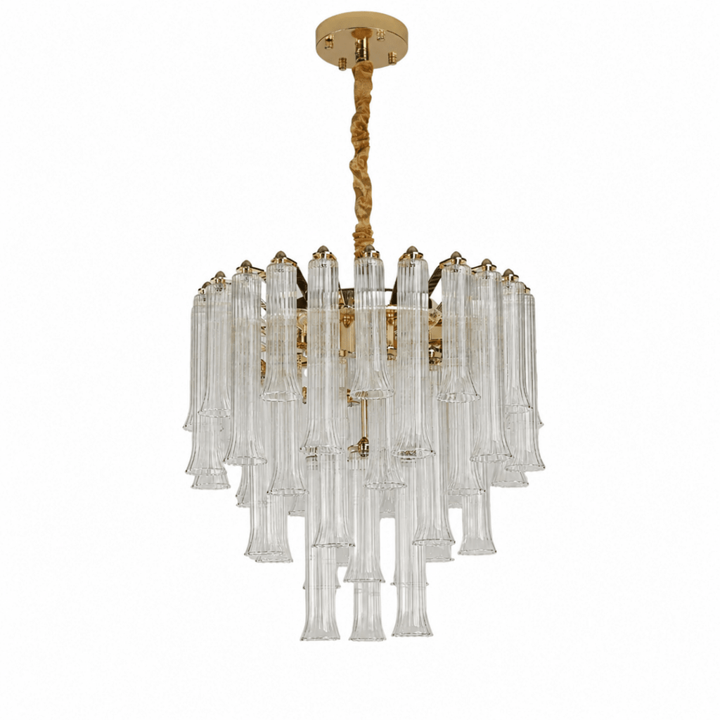 Celesta Flute 24 Inch Round Glass Chandelier