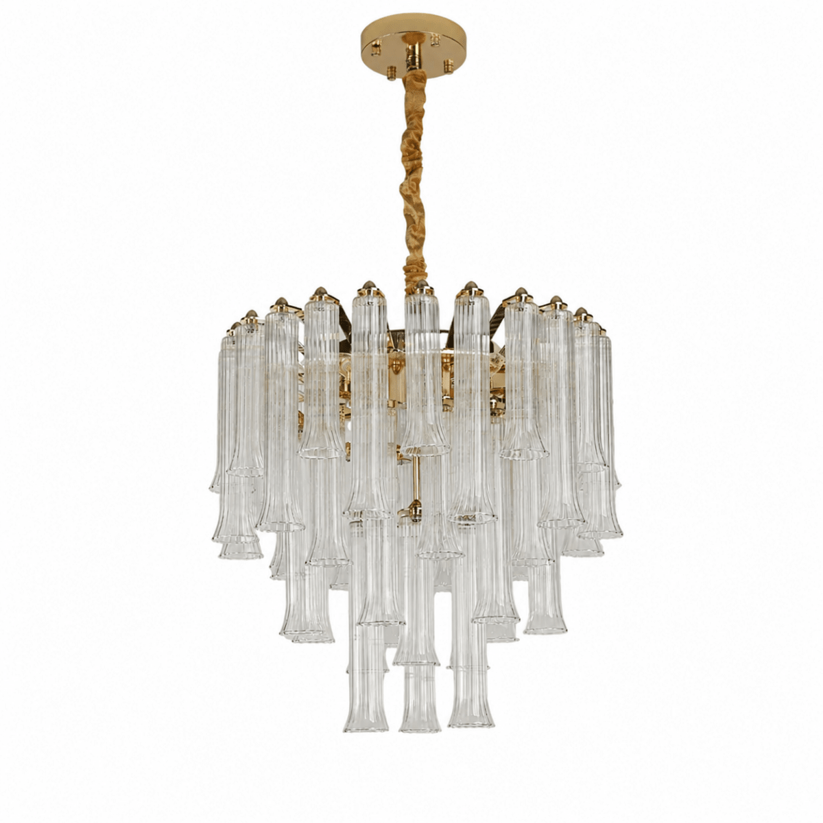 Celesta Flute 24 Inch Round Glass Chandelier
