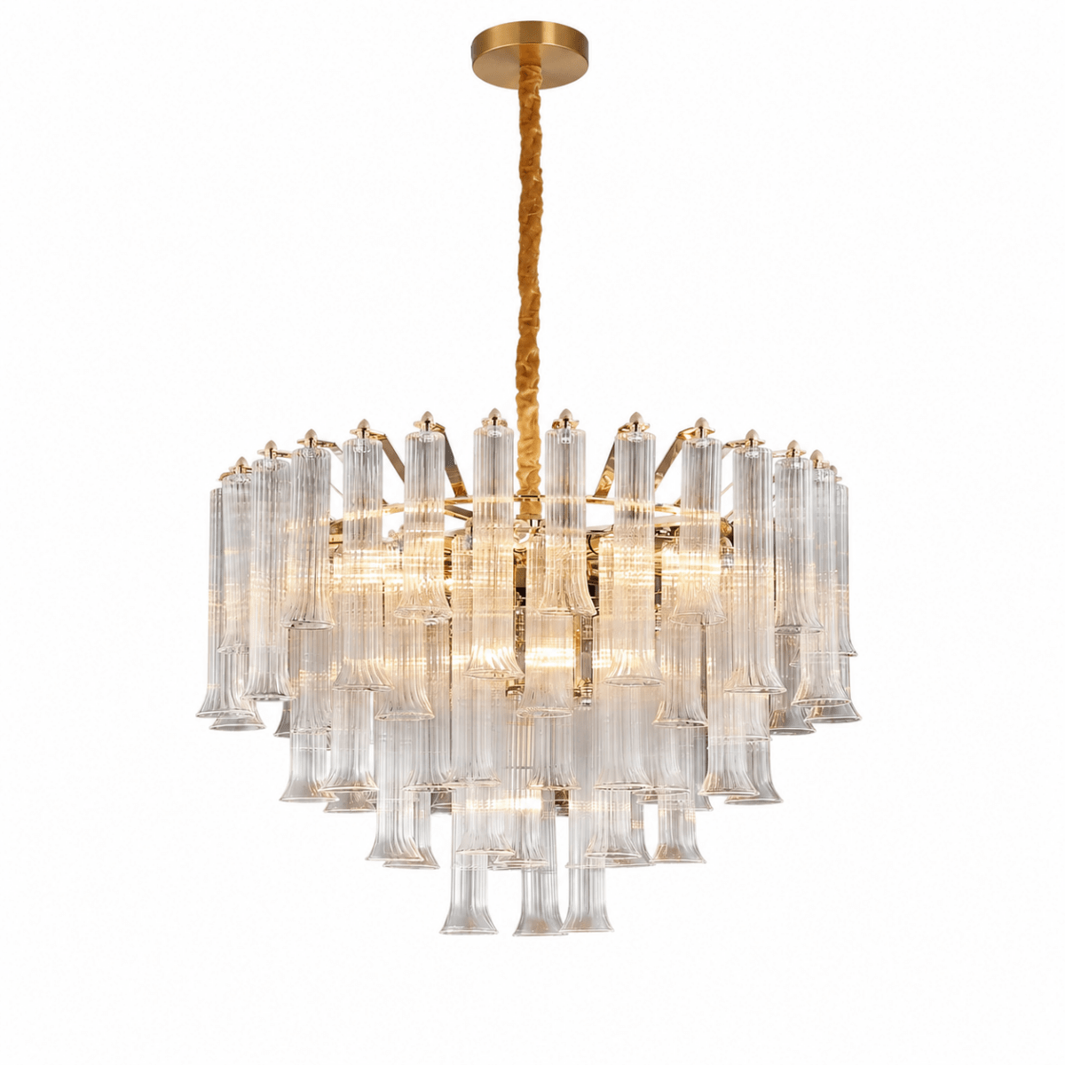 Celesta Flute 32 Inch Round Glass Chandelier