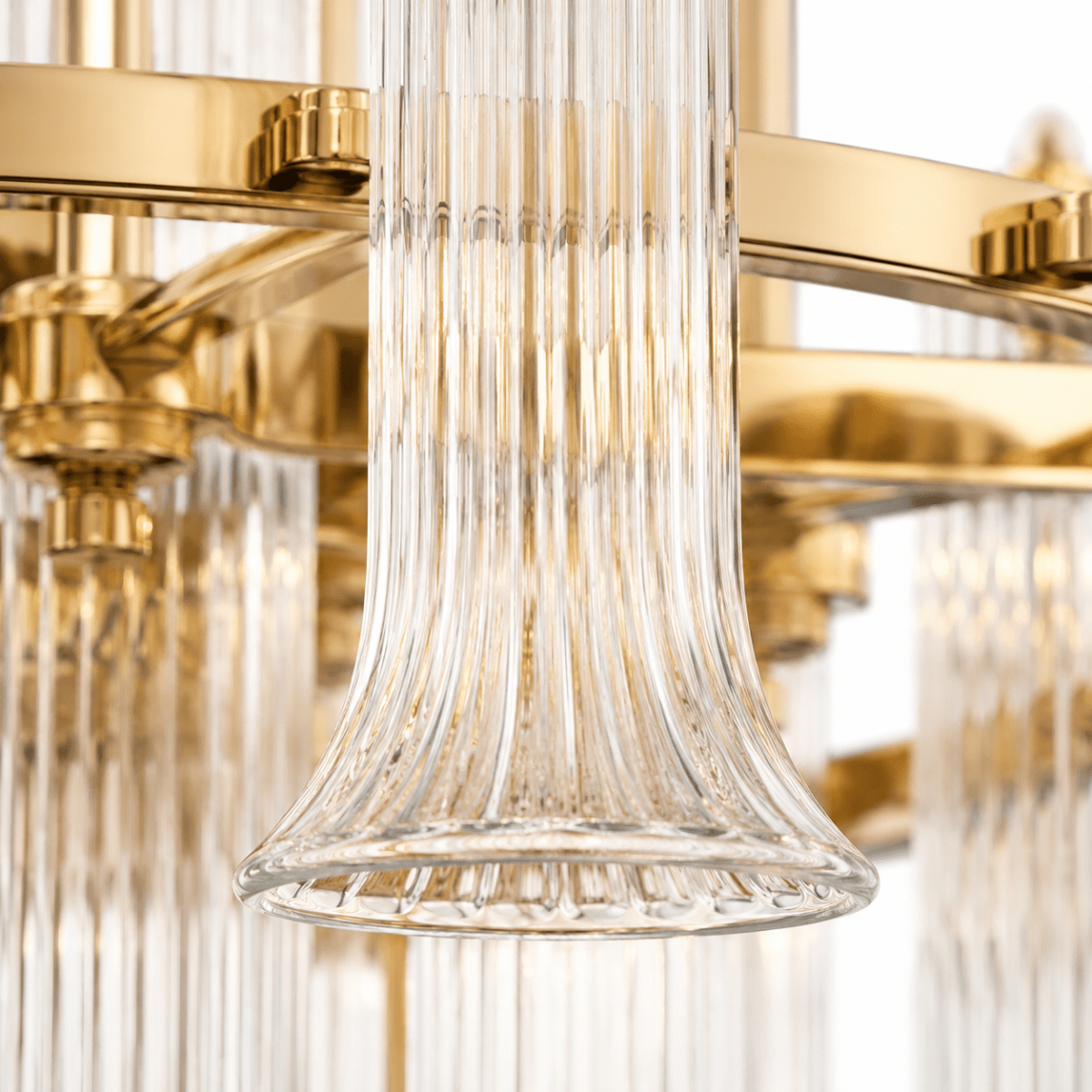 Celesta Flute 32 Inch Round Glass Chandelier
