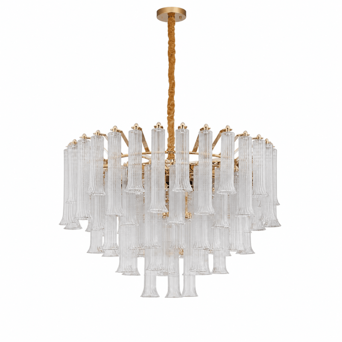 Celesta Flute 32 Inch Round Glass Chandelier