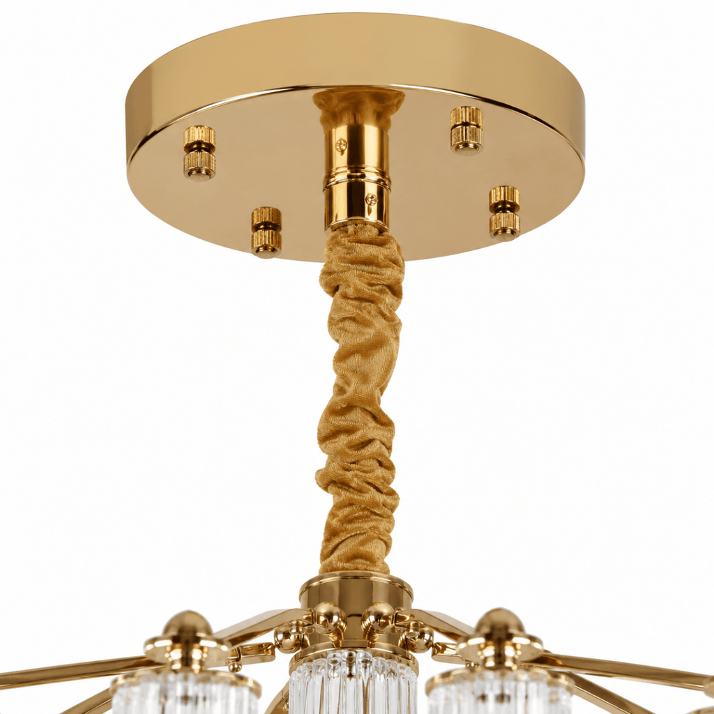 Celesta Flute 40 Inch Round Glass Chandelier