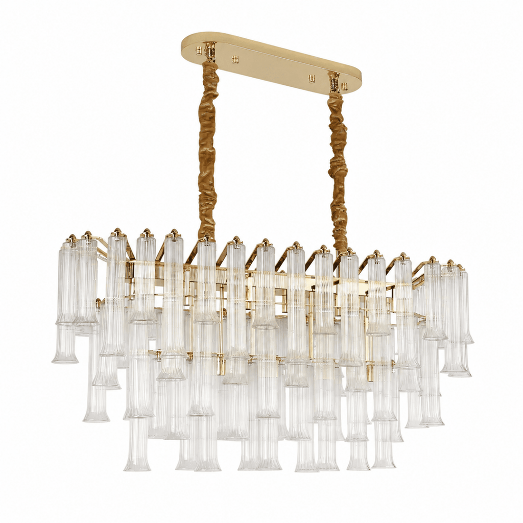 Celesta Flute 47 Inch Linear Glass Chandelier