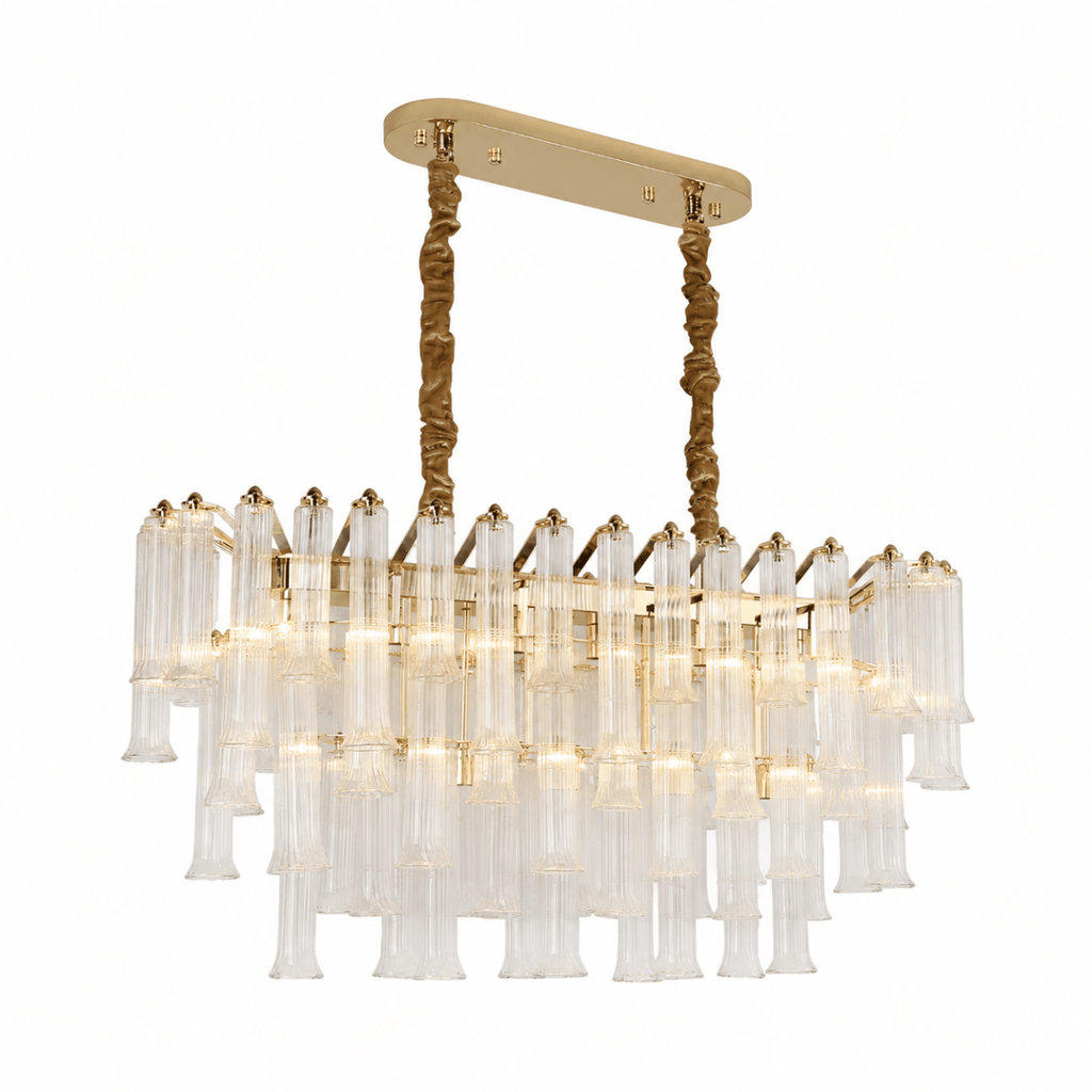 Celesta Flute 47 Inch Linear Glass Chandelier