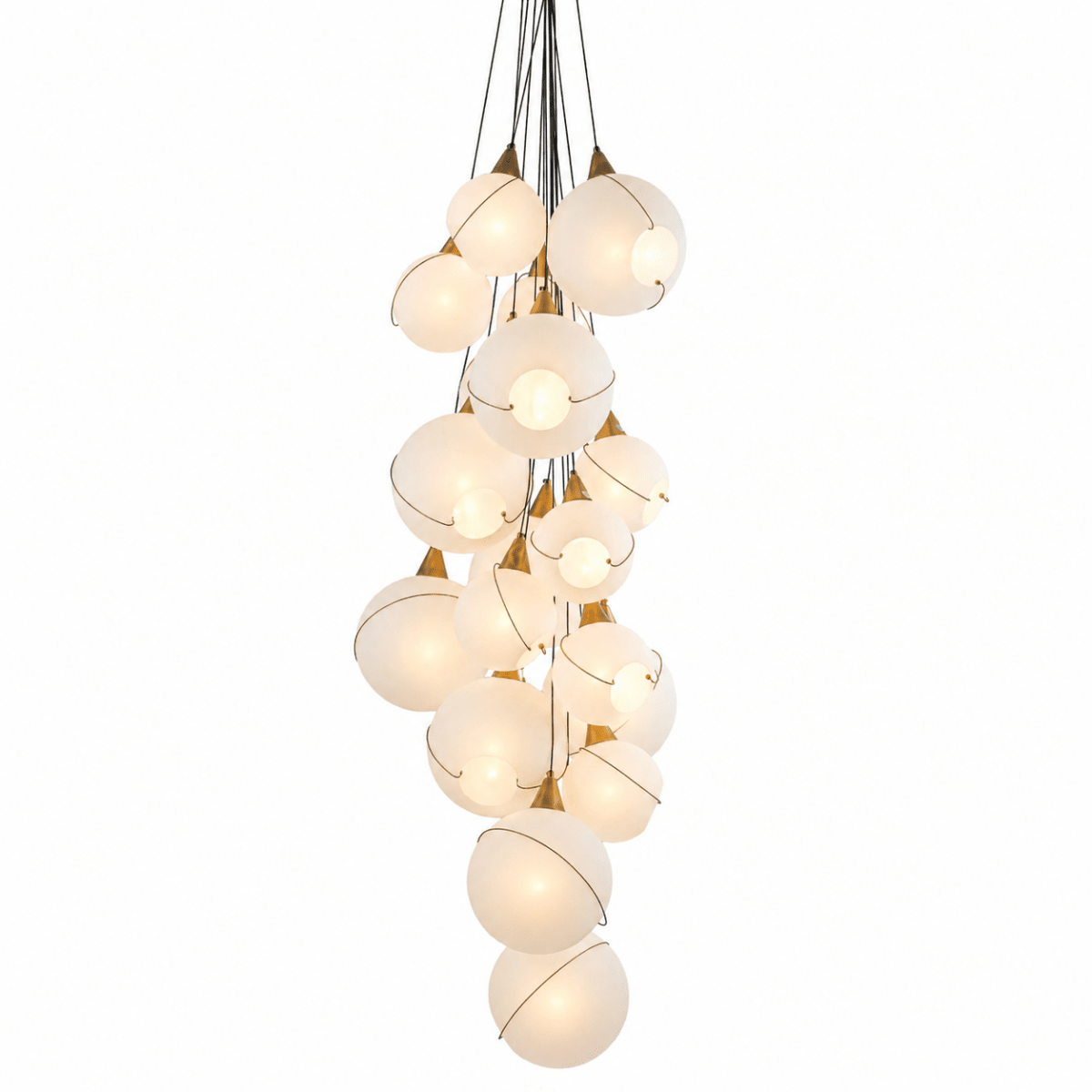 Celina 18-Light Opal Globe Multi-Light Chandelier