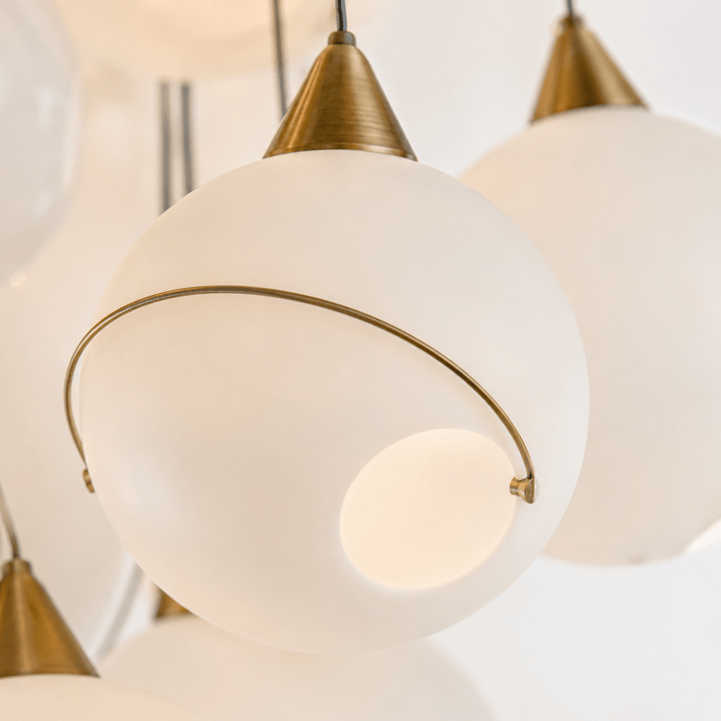 Celina 18-Light Opal Globe Multi-Light Chandelier