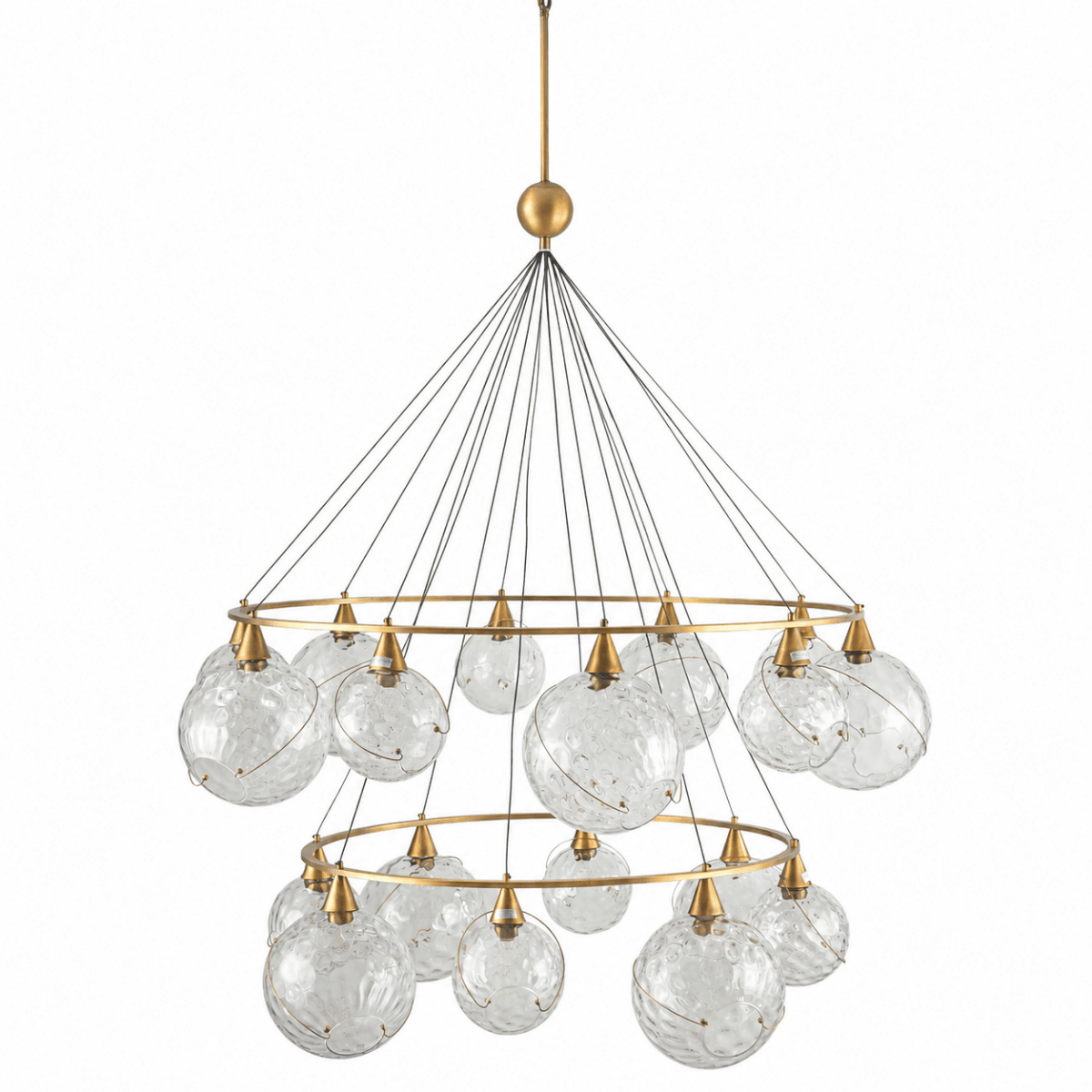 Celina Clear Water Glass Chandelier - 18 Lights