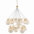Celina Clear Water Glass Chandelier - 18 Lights