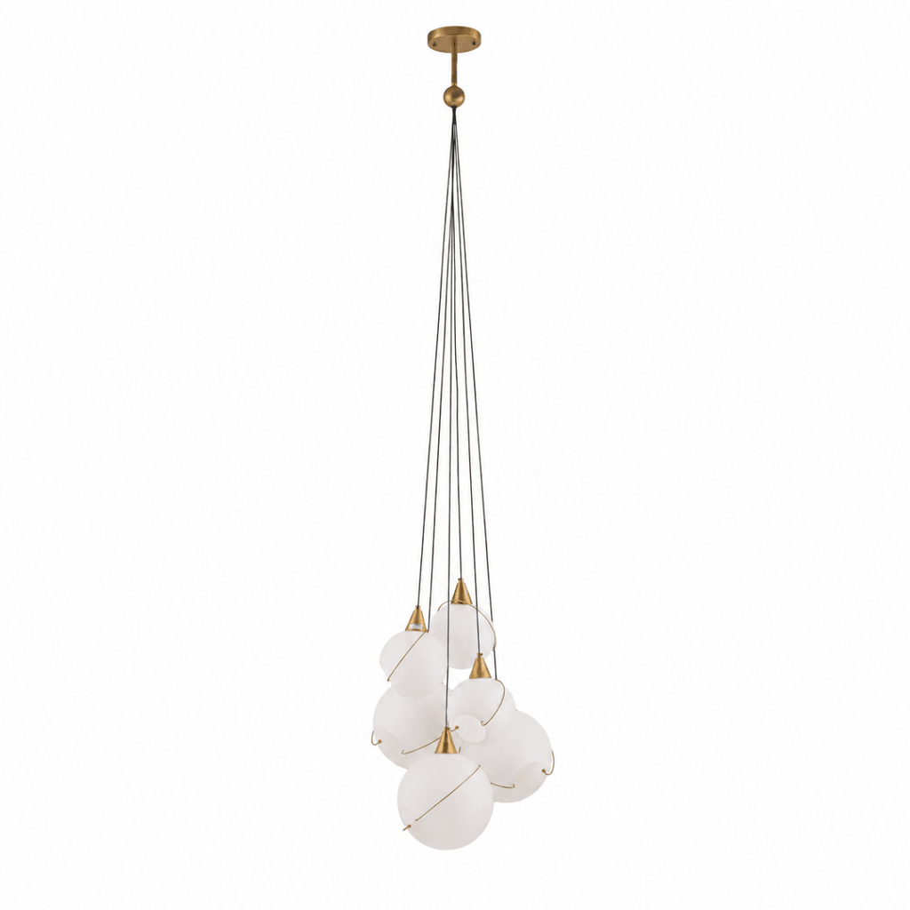 Celina Opal Glass Pendant - 6 Lights