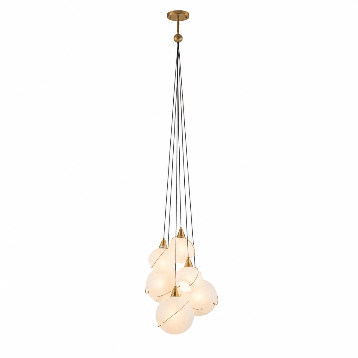 Celina Opal Glass Pendant - 6 Lights