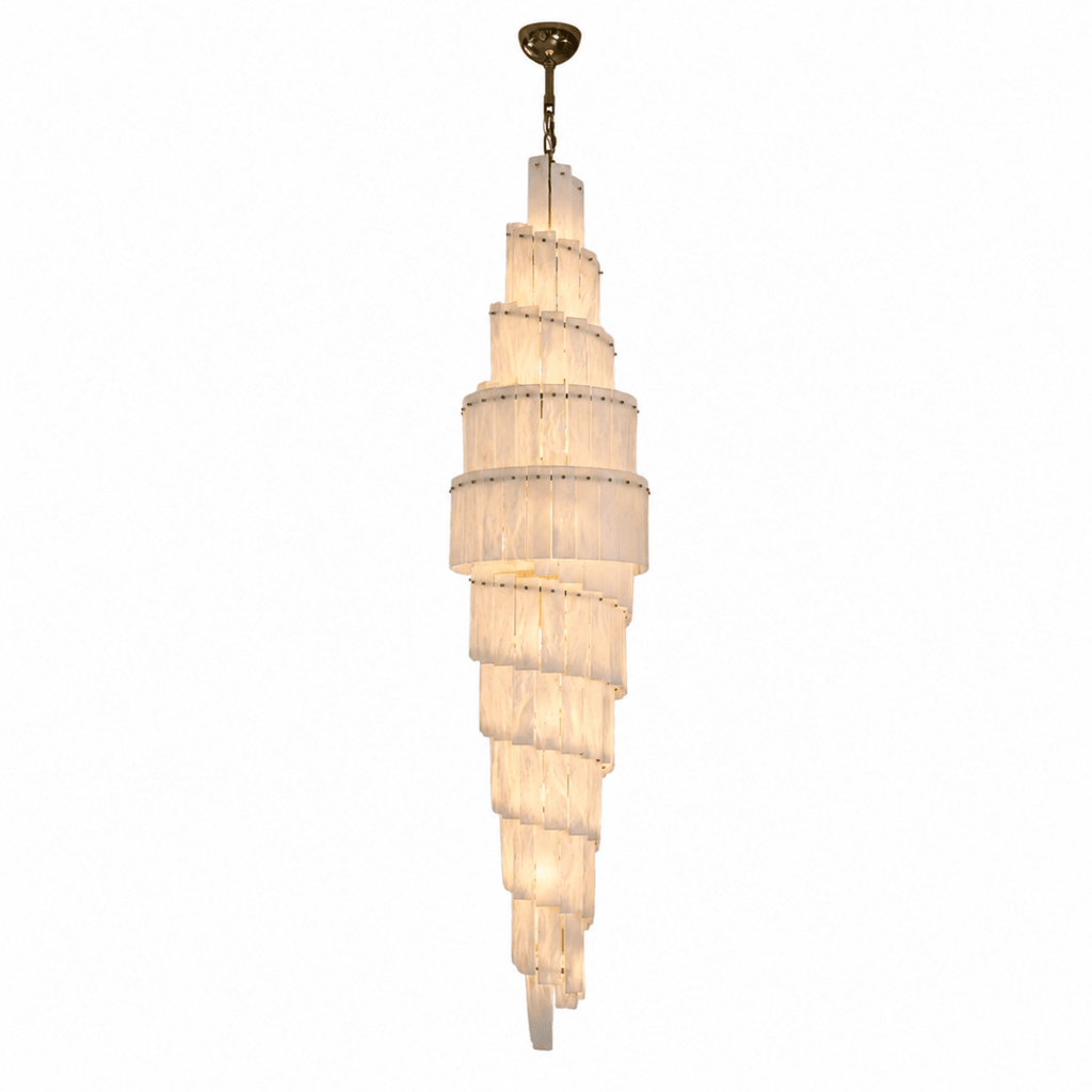 Celine Selanite 90" Spiral Stairwell Chandelier