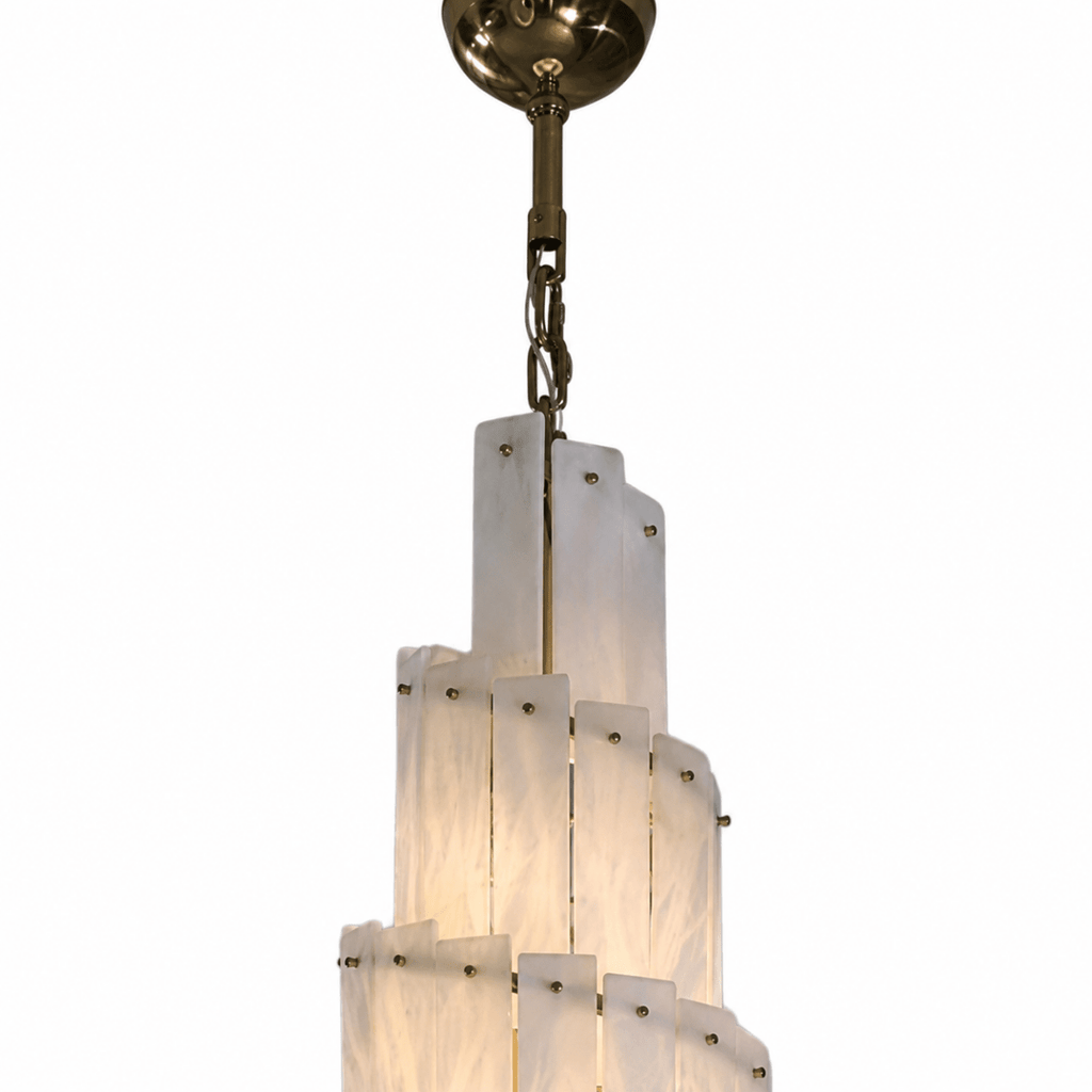 Celine Selanite 90" Spiral Stairwell Chandelier