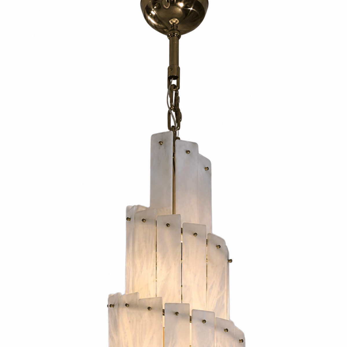 Celine Selanite 90" Spiral Stairwell Chandelier